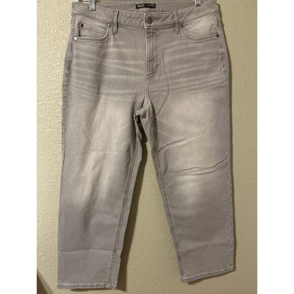 Simply Vera Vera Wang, women’s relaxed boyfriend, crop pants, gray size 14 - Picture 1 of 7